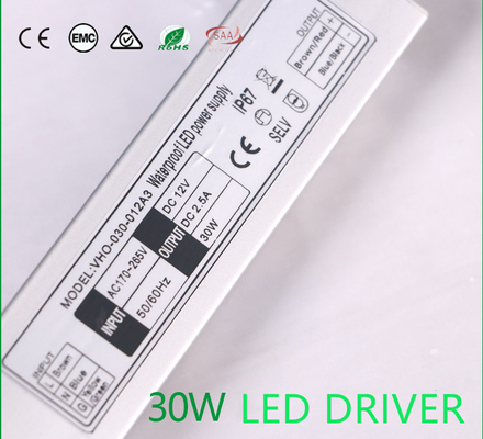 Peso leggero all'aperto impermeabile di Power Supply 12V 30W del driver dell'OEM LED