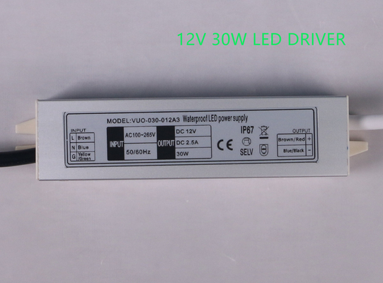 Alimentazione elettrica all'aperto Heatproof 2.5A 12V, striscia anticorrosiva del driver LED del LED