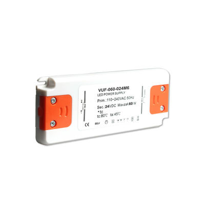 Driver IP20 dell'alimentazione elettrica della luce di striscia di SAA LED 60W 24V LED con la spina