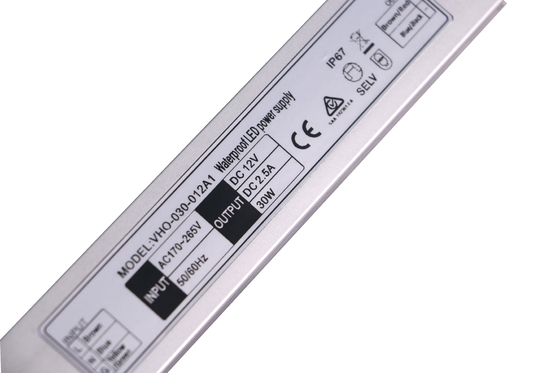 Certificato SAA Driver LED Slimline 12V 30W Tensione costante impermeabile IP67