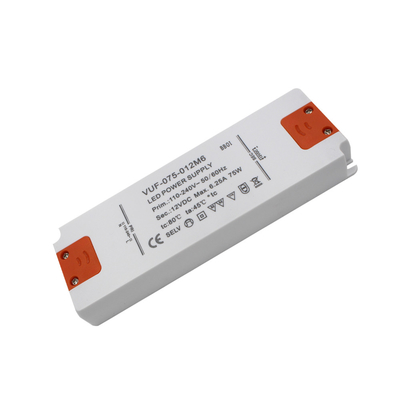 Alimentazione elettrica del driver 12V 75W di Constant Voltage LED della custodia in plastica per la luce di striscia