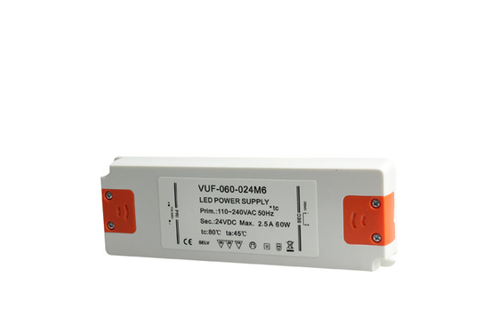 Driver ignifugo Ballast Anti Insulation di CA LED di RoHs 60W 24V