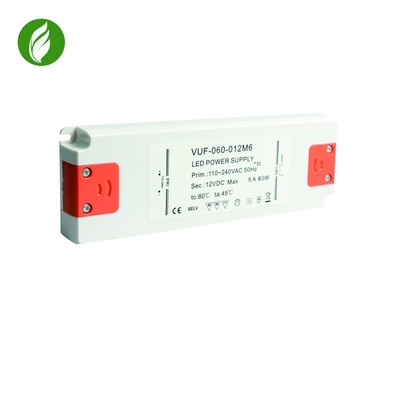alimentazione elettrica di 60W IP20 Constant Voltage LED, driver libero della luce intermittente di plastica