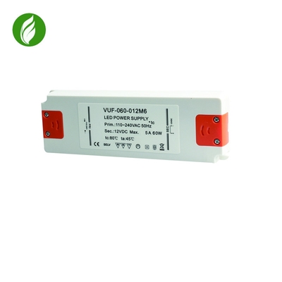 alimentazione elettrica di 60W IP20 Constant Voltage LED, driver libero della luce intermittente di plastica