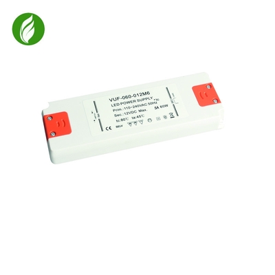 alimentazione elettrica di 60W IP20 Constant Voltage LED, driver libero della luce intermittente di plastica